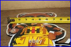 Vtg IH International Harvester Cub Cadet Farm Tractor 12 Porcelain Metal Sign