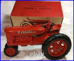 Vtg. Tru Miniatures McCormick IH Farmall Tractor with Box International Harvester