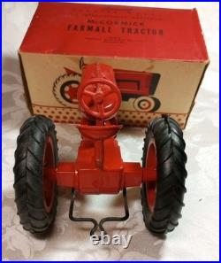 Vtg. Tru Miniatures McCormick IH Farmall Tractor with Box International Harvester