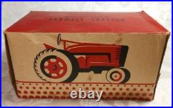 Vtg. Tru Miniatures McCormick IH Farmall Tractor with Box International Harvester